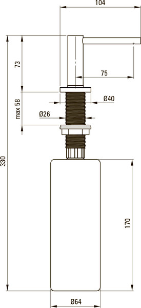 Изображение товара Дозатор для жидкого мыла Deante Aster ZZZ_F0DD