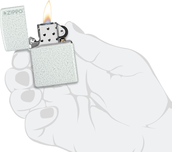 Изображение товара Зажигалка Zippo Logo / 46020ZL (белый матовый)