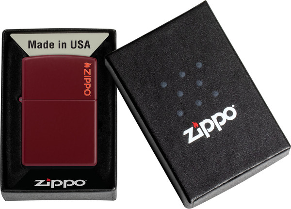 Изображение товара Зажигалка Zippo Logo / 46021ZL (бордовый глянцевый)