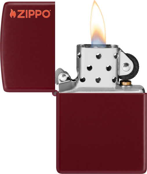 Изображение товара Зажигалка Zippo Logo / 46021ZL (бордовый глянцевый)