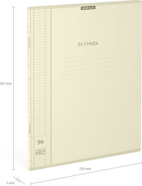 Изображение товара Тетрадь Erich Krause Классика CoverPrо Pastel / 56415 (96л, желтый)