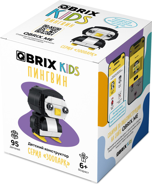 Изображение товара Конструктор QBRIX Kids Зоопарк. Пингвин 30049