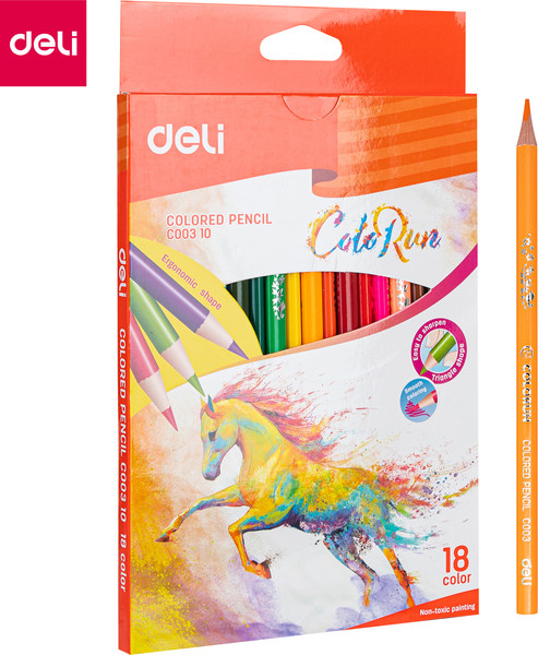 Изображение товара Набор цветных карандашей Deli ColoRun / C00310 (18цв)