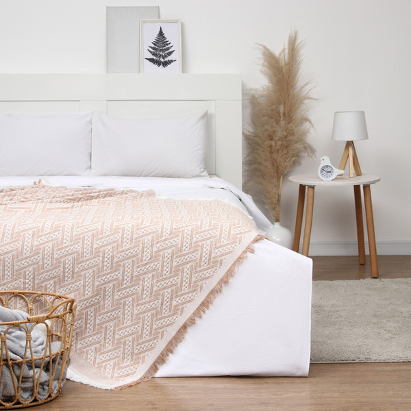 Изображение товара Плед Этель Home 10611701 (130x180, светло-бежевый)