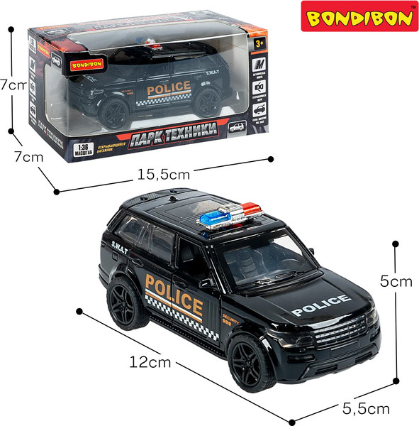 Изображение товара Масштабная модель автомобиля Bondibon Джип / ВВ6427