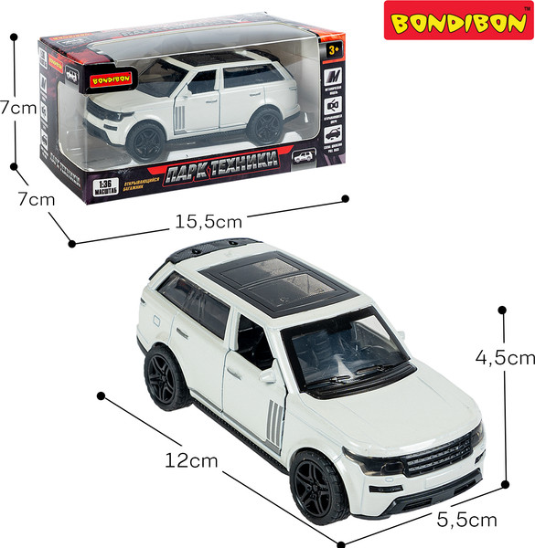 Изображение товара Масштабная модель автомобиля Bondibon Внедорожник / ВВ6425