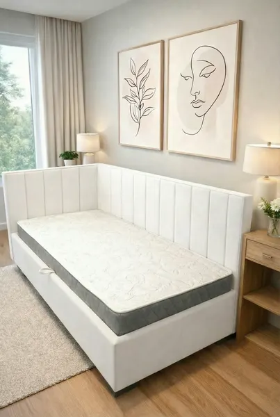 Изображение товара Односпальная кровать Elmax Ровена 90x200 (Glory 24, белый)