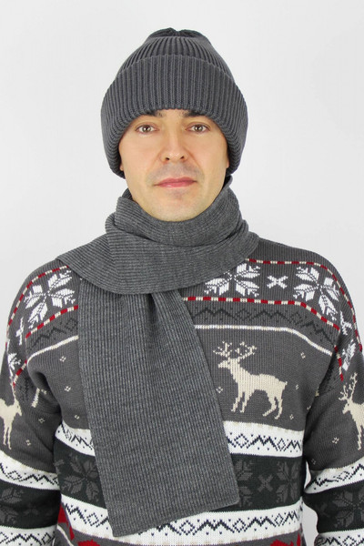 Изображение товара Шарф Polesie 130x19 / 3С3235-Д43 (асфальт)