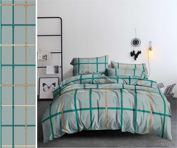 Изображение товара Комплект постельного белья PANDORA №22820-6 (S/P) 2.0 с европростыней (полисатин)