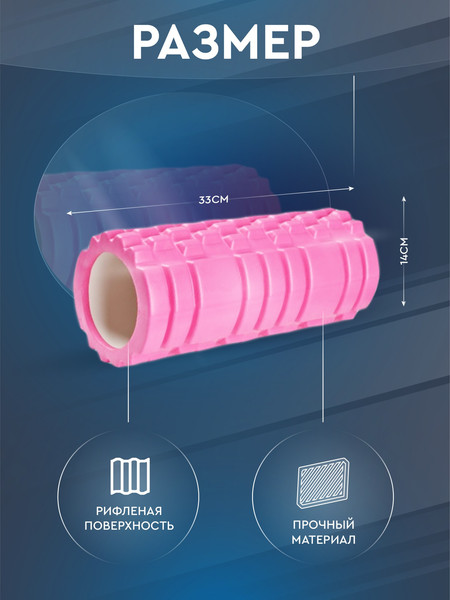 Изображение товара Валик для фитнеса Solmax&Fitness FI54703 (розовый)
