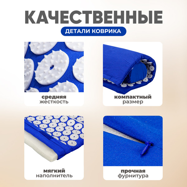 Изображение товара Массажный коврик Solmax&Fitness С валиком / SM90960