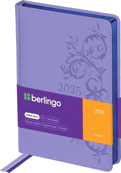 Изображение товара Ежедневник Berlingo Starlight S 2025 А5 / DD5_84504 (184л, фиолетовый)