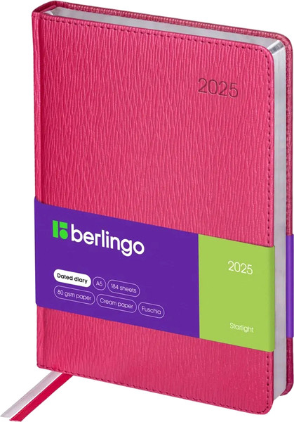 Изображение товара Ежедневник Berlingo Starlight 2025 А5 / DD5_83504 (184л, фуксия)