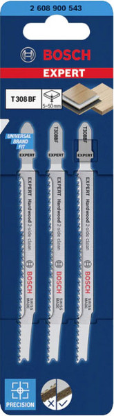 Изображение товара Набор пильных полотен Bosch T308BF Expert Hardwood 2-Side Clean 2.608.900.543