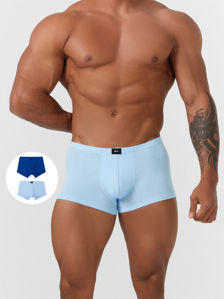 Изображение товара Комплект мужских трусов Mark Formelle 411216-2 (р.94-104, голубая пастель/сапфир)