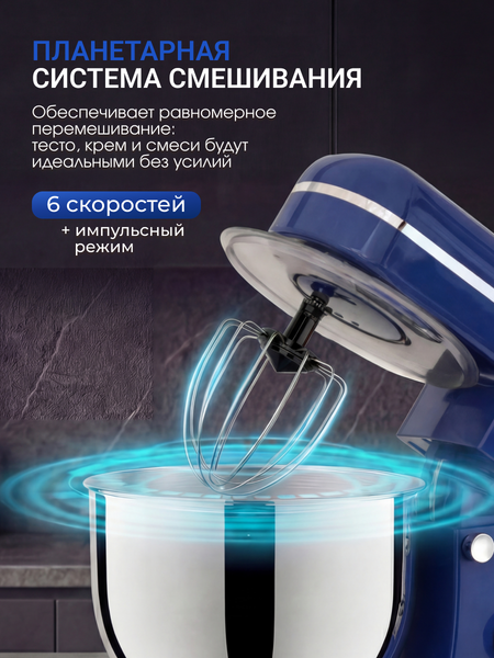 Изображение товара Миксер стационарный Sonifer SF-8065 (синий)