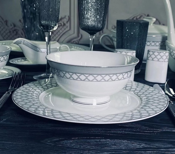 Изображение товара Набор салатников Lenardi Версаль серебро 145-605 (6шт)