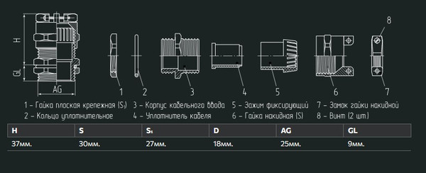 Изображение товара Кабельный ввод Fortisflex MGM-DL 25 / 88634