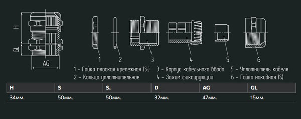 Изображение товара Кабельный ввод Fortisflex PGM-L 36 / 88840