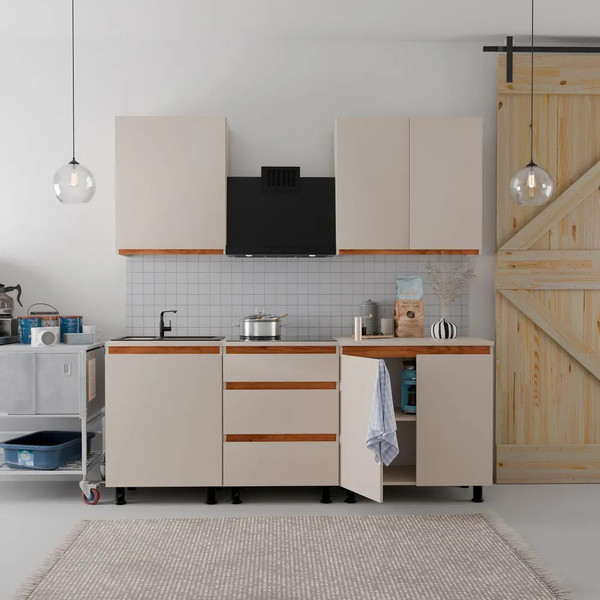 Изображение товара Шкаф навесной для кухни Dipriz Д.73042.2 (дуб/персидский жемчуг)