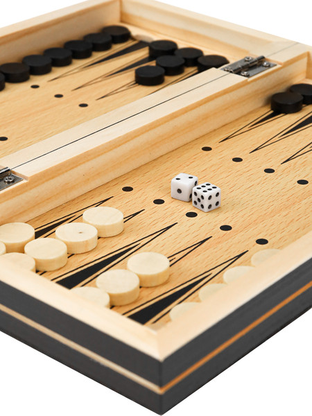 Изображение товара Набор настольных игр No Brand 3в1 Шахматы с магнитом, шашки без магнита, нарды / P00032