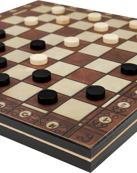 Изображение товара Набор настольных игр No Brand 3в1 Шахматы с магнитом, шашки без магнита, нарды / P00032