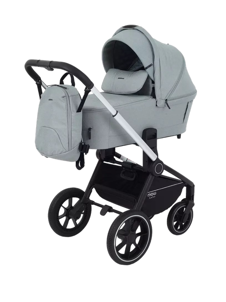 Изображение товара Детская универсальная коляска MOWbaby Zoom PU 3в1 / RA087 (Silver Green Tea)
