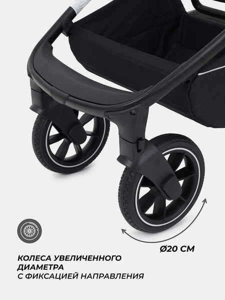 Изображение товара Детская универсальная коляска MOWbaby Zoom PU 3в1 / RA087 (Silver Green Tea)