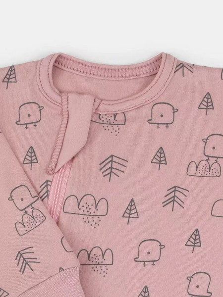 Изображение товара Набор комбинезонов для малышей MOWbaby Birds / 1282 (Rose, р.68)