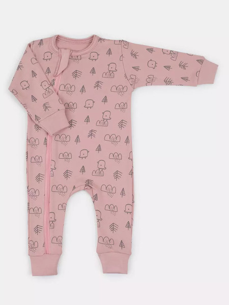 Изображение товара Набор комбинезонов для малышей MOWbaby Birds / 1282 (Rose, р.68)