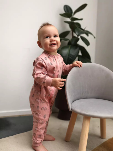 Изображение товара Набор комбинезонов для малышей MOWbaby Birds / 1282 (Rose, р.68)