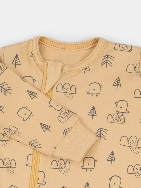 Изображение товара Набор комбинезонов для малышей MOWbaby Birds /1282 (Yellow, р.74)