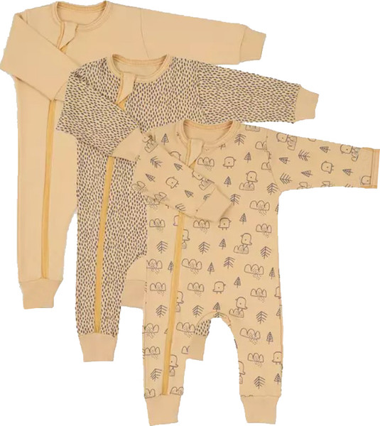 Изображение товара Набор комбинезонов для малышей MOWbaby Birds /1282 (Yellow, р.74)