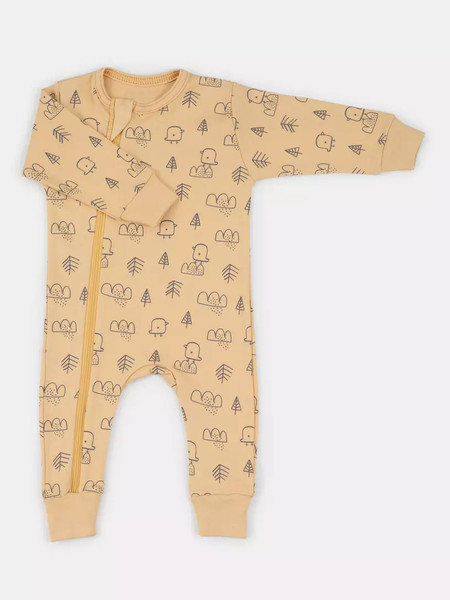 Изображение товара Набор комбинезонов для малышей MOWbaby Birds /1282 (Yellow, р.74)