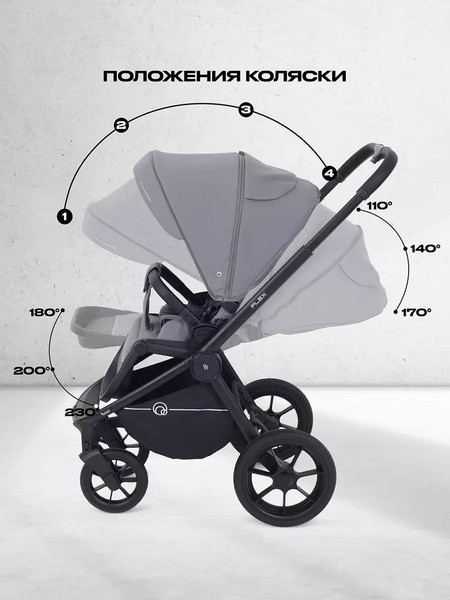 Изображение товара Детская универсальная коляска Rant Flex 2в1 / RA076 (Grey)