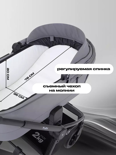 Изображение товара Детская универсальная коляска Rant Flex 2в1 / RA076 (Grey)