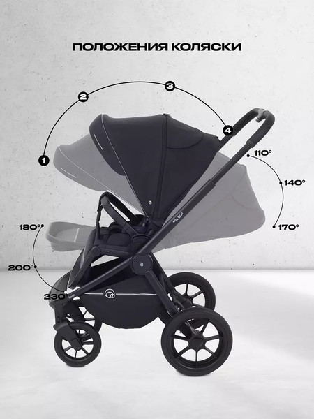 Изображение товара Детская универсальная коляска Rant Flex 2в1 / RA076 (Black)
