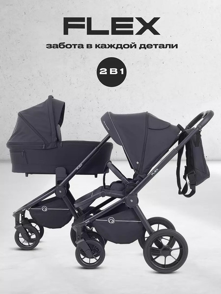 Изображение товара Детская универсальная коляска Rant Flex 2в1 / RA076 (Black)