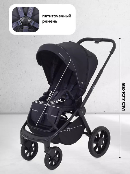 Изображение товара Детская универсальная коляска Rant Flex 2в1 / RA076 (Black)