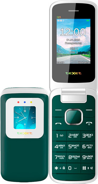 Изображение товара Мобильный телефон Texet TM-325 (темно-зеленый)
