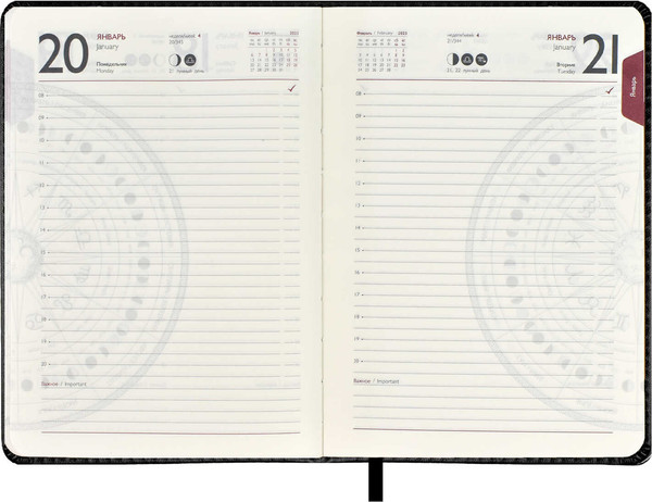 Изображение товара Ежедневник Escalada Астрологический. Плонже Экстра / 67021 (200л, металлик черный)