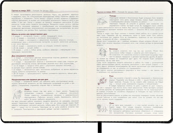 Изображение товара Ежедневник Escalada Астрологический. Плонже Экстра / 67021 (200л, металлик черный)