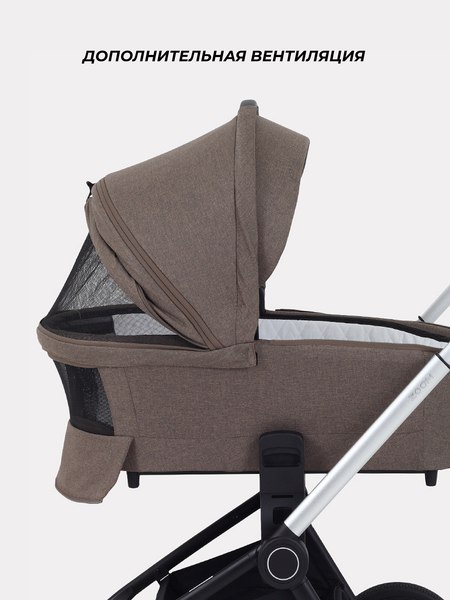 Изображение товара Детская универсальная коляска MOWbaby Zoom PU 2в1 / RA086 (Silver Cacao Brown)