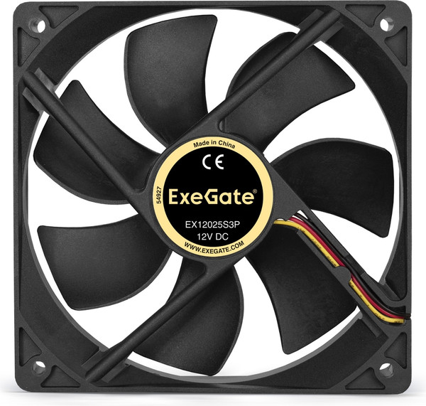 Изображение товара Вентилятор для корпуса ExeGate EX12025S3P / EX166176RUS