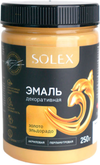 Изображение товара Эмаль декоративная Solex Золото эльдорадо (250г)