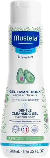 Изображение товара Гель для душа детский Mustela Нежный очищающий (200мл)