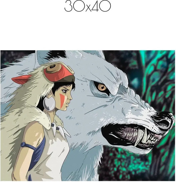 Изображение товара Постер Citydecor Принцесса Мононоке 1 (30x40)