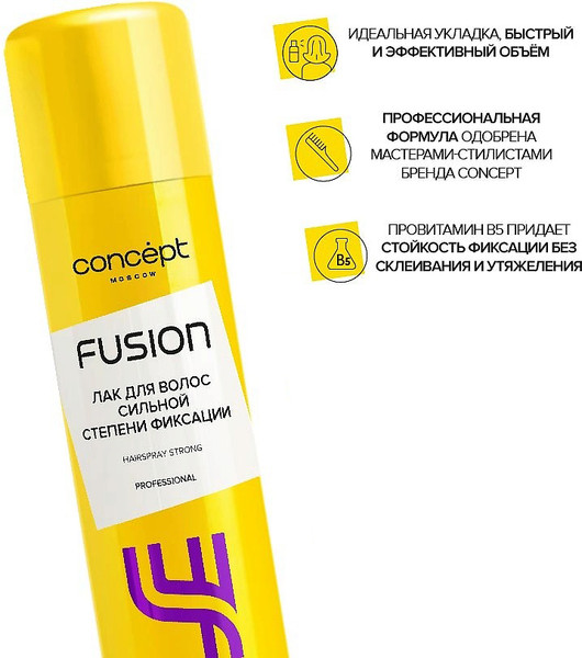 Изображение товара Лак для укладки волос Concept Fusion сильной фиксации (400мл)