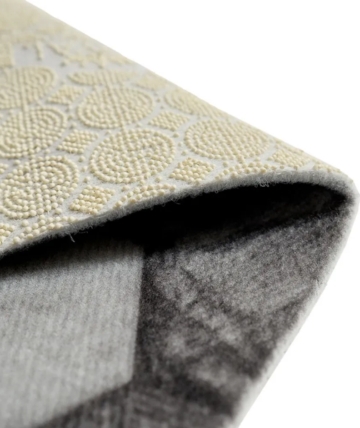 Изображение товара Коврик Shahintex Icarpet Print антискользящий 128 Соты Мрамор 80x120 / 840113 (черный/серый)