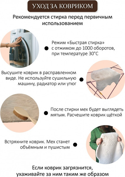 Изображение товара Коврик Shahintex Меховой 50x88 / 819126 (блэкглама 01)